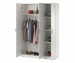 Ivory Oak 3-Door Storage Wardrobe -Storage supplies store 810561398 41