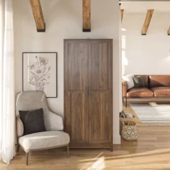 Seven Hills Columbia Walnut 2-Door Storage Cabinet -Storage supplies store 810563167 61