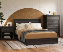 Silverton Black Oak Nightstand With USB Charging 10 Silverton Black Oak Nightstand With USB Charging -Storage supplies store 810569984 1