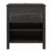 Silverton Black Oak Nightstand With USB Charging