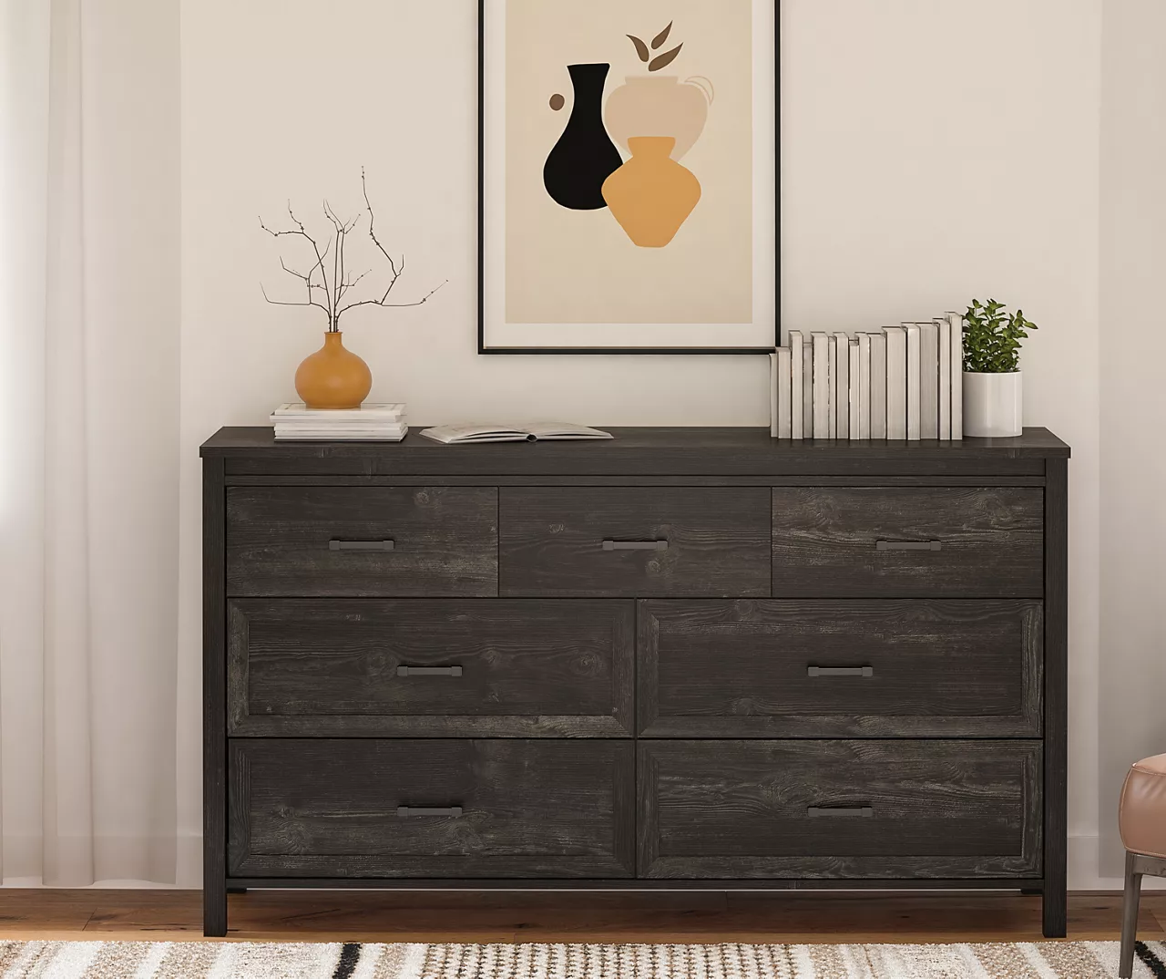 Silverton Black Oak 7-Drawer Dresser 8 Silverton Black Oak 7-Drawer Dresser - Image 6