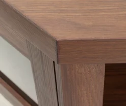 48" Brown Corner Electric Fireplace Console -Storage supplies store 810570725 1