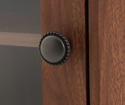 48" Brown Corner Electric Fireplace Console -Storage supplies store 810570725 2