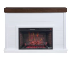 62" Grand Shiplap & Beam Electric Fireplace