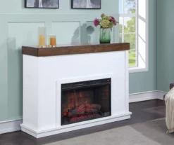62" Grand Shiplap & Beam Electric Fireplace -Storage supplies store 810570729 4