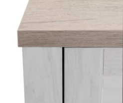 54" 2-Tone Shutter Door Electric Fireplace Console -Storage supplies store 810571321 2