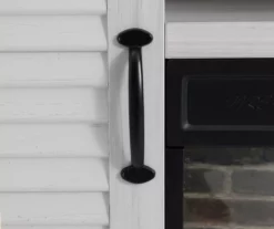 54" 2-Tone Shutter Door Electric Fireplace Console -Storage supplies store 810571321 3