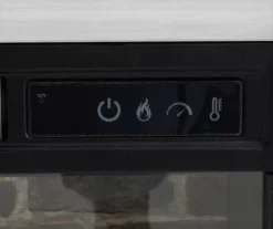 54" 2-Tone Shutter Door Electric Fireplace Console -Storage supplies store 810571321 4