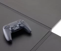 Black L-Shaped LED Gaming Desk With USB Charging -Storage supplies store 810582382 5 1