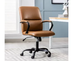 Camel Brown Vegan Leather Office Chair 18 Camel Brown Vegan Leather Office Chair -Storage supplies store 810583520 A0 1