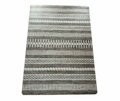 Gray & White Geo Stripe PVC Desk Mat, (34" X 47")