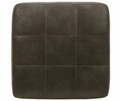 Navi Smoke Faux Leather Oversize Accent Ottoman -Storage supplies store 810587441 3 1