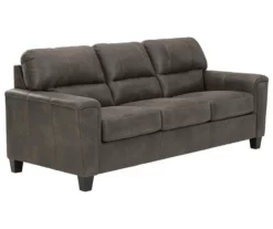 Signature Design By Ashley Navi Faux Leather Sofa -Storage supplies store 810587443 1