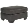Bladen Slate Faux Leather Ottoman -Storage supplies store 810587474 1 1