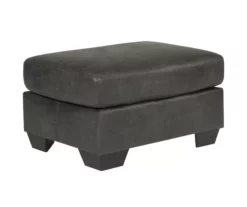 Bladen Slate Faux Leather Ottoman