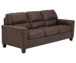 Signature Design By Ashley Navi Faux Leather Sofa -Storage supplies store 810587483 1