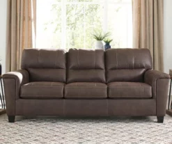 Signature Design By Ashley Navi Faux Leather Sofa -Storage supplies store 810587483 7
