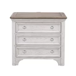 Glendale Estates 3-Drawer Nightstand With USB Charging