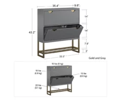 CosmoLiving Brielle Entryway Shoe Storage Cabinet 19 CosmoLiving Brielle Entryway Shoe Storage Cabinet -Storage supplies store 810589010 3