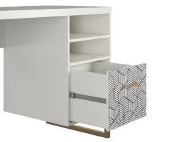 Scarlett White Pedestal Desk 9 Scarlett White Pedestal Desk -Storage supplies store 810589027 2