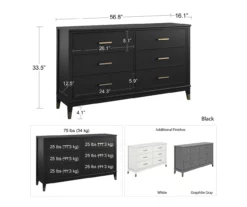 CosmoLiving Westerleigh 6-Drawer Dresser -Storage supplies store 810589232 1
