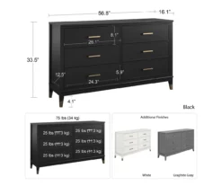 CosmoLiving Westerleigh 6-Drawer Dresser -Storage supplies store 810589236 3