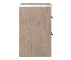 Senniberg Oak & Faux Calcutta 2-Drawer Nightstand 12 Senniberg Oak & Faux Calcutta 2-Drawer Nightstand -Storage supplies store 810589298 6