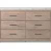 Senniberg Oak & Faux Calcutta 6-Drawer Dresser 1 Senniberg Oak & Faux Calcutta 6-Drawer Dresser -Storage supplies store 810589299 1