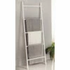 White 5-Tier Ladder Towel Rack -Storage supplies store 810589306 A0