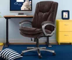 Benton Brown Big & Tall Faux Leather Executive Office Chair -Storage supplies store 810590314 1