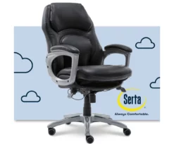 Delvin Black Bonded Leather Office Chair 17 Delvin Black Bonded Leather Office Chair -Storage supplies store 810590317 1