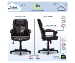 Mitchell Roasted Chestnut Vegan Leather Office Chair 20 Mitchell Roasted Chestnut Vegan Leather Office Chair -Storage supplies store 810590318 6