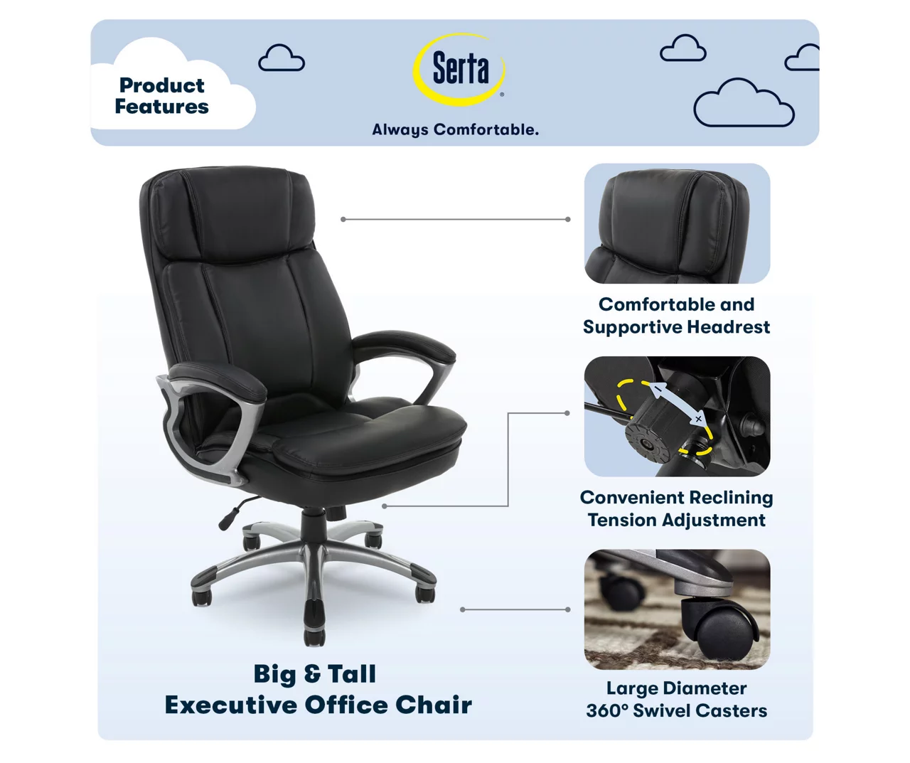 Serta Fairbanks Big & Tall Office Chair 11 Serta Fairbanks Big & Tall Office Chair - Image 9