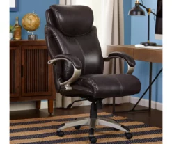 Dayton Dark Brown Big & Tall Bonded Leather Office Chair 11 Dayton Dark Brown Big & Tall Bonded Leather Office Chair -Storage supplies store 810590372 2