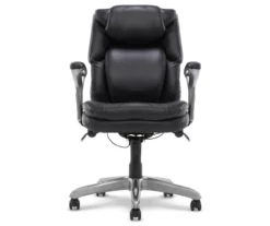 Anniston Black Bonded Leather Office Chair