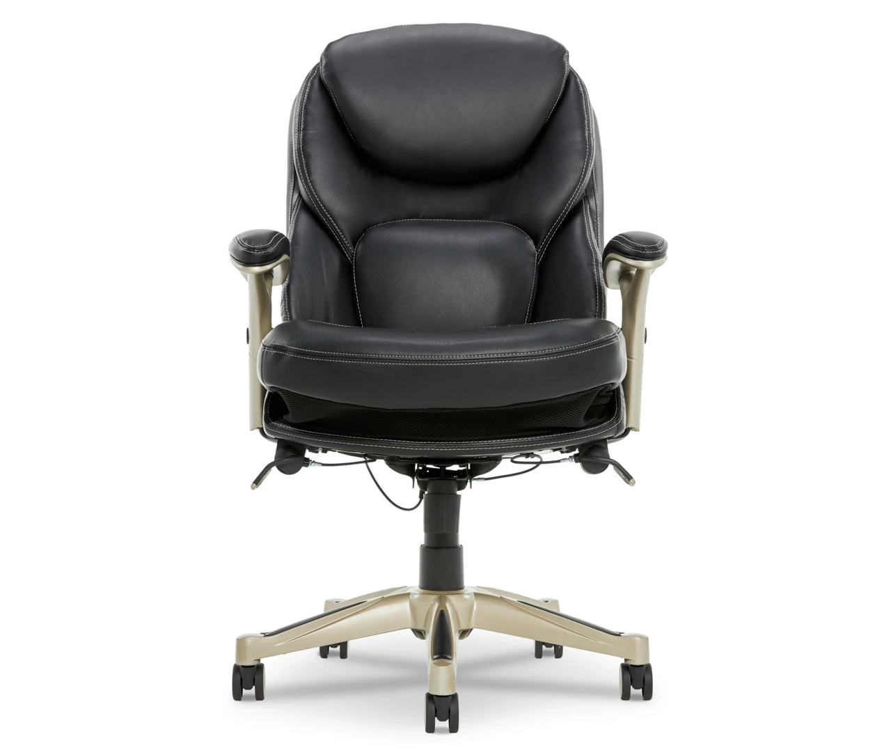 Claremont Black Bonded Leather Office Chair 3 Claremont Black Bonded Leather Office Chair