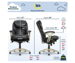 Claremont Black Bonded Leather Office Chair 19 Claremont Black Bonded Leather Office Chair -Storage supplies store 810590374 6