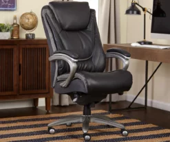 Baxter Black Big & Tall Bonded Leather Office Chair 12 Baxter Black Big & Tall Bonded Leather Office Chair -Storage supplies store 810590377 2