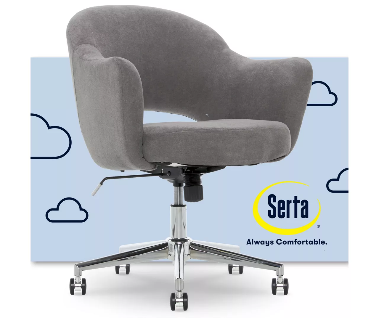 Valetta Gray Microfiber Office Chair 10 Valetta Gray Microfiber Office Chair - Image 8