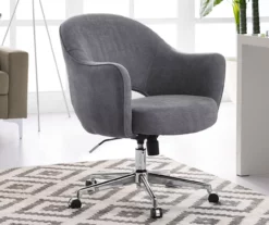 Valetta Gray Microfiber Office Chair 13 Valetta Gray Microfiber Office Chair -Storage supplies store 810590379 2