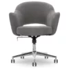 Valetta Gray Microfiber Office Chair -Storage supplies store 810590379 3