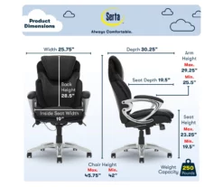 Serta Bryce Bonded Leather Office Chair 40 Serta Bryce Bonded Leather Office Chair -Storage supplies store 810590389 6