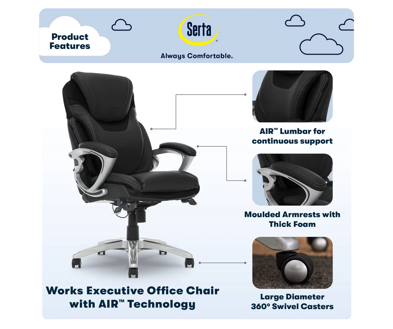 Serta Bryce Bonded Leather Office Chair 22 Serta Bryce Bonded Leather Office Chair - Image 20