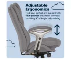 Claremont Gray Bonded Leather Office Chair -Storage supplies store 810590392 11