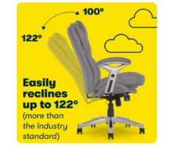 Claremont Gray Bonded Leather Office Chair -Storage supplies store 810590392 8