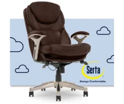 Claremont Chestnut Brown Bonded Leather Office Chair -Storage supplies store 810590393 1