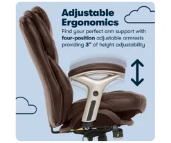 Claremont Chestnut Brown Bonded Leather Office Chair -Storage supplies store 810590393 11