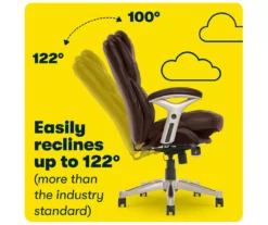 Claremont Chestnut Brown Bonded Leather Office Chair -Storage supplies store 810590393 8