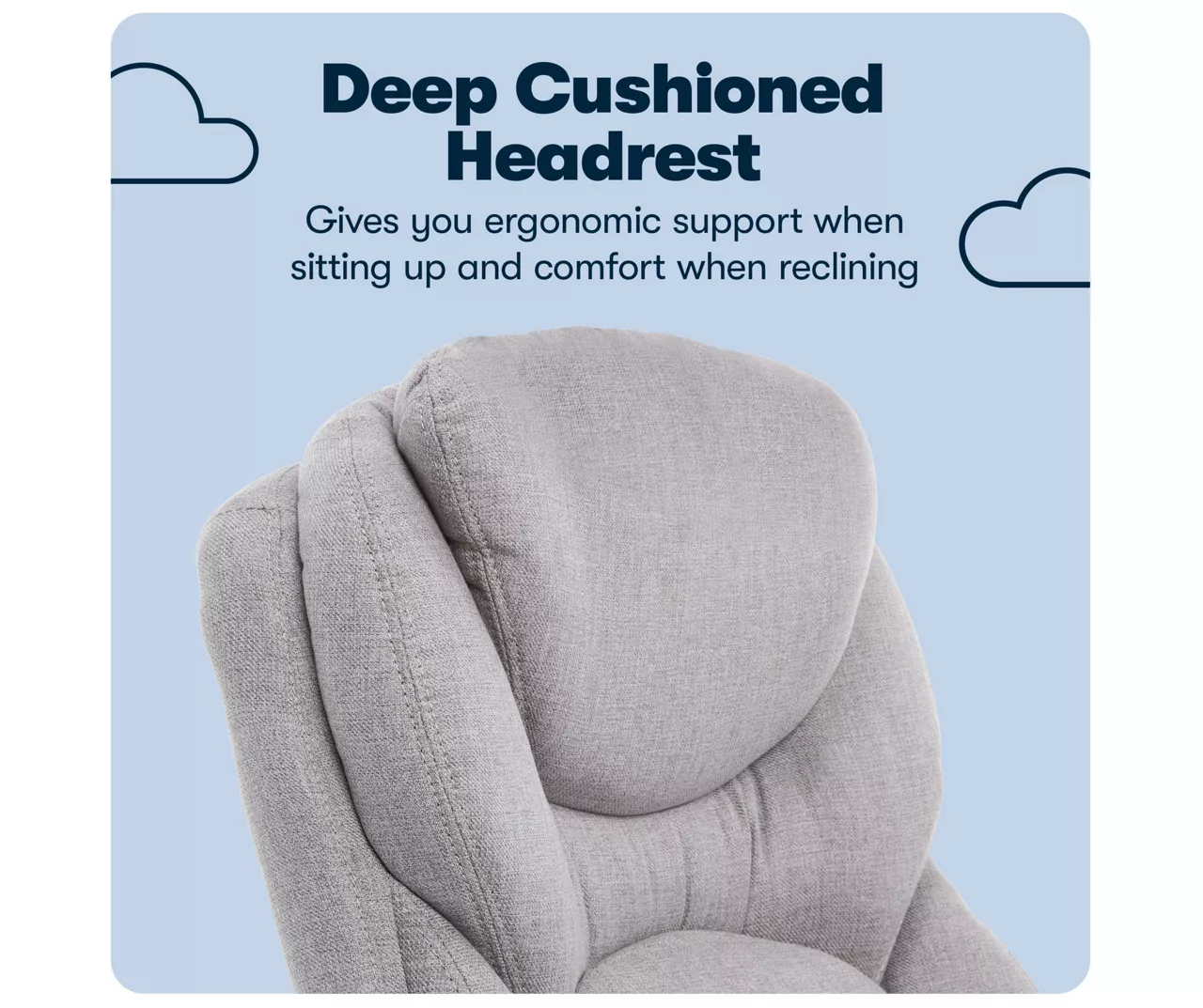 Claremont Light Gray Fabric Office Chair 12 Claremont Light Gray Fabric Office Chair - Image 10