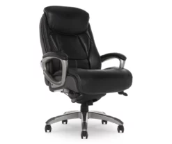Lautner Gray Executive Bonded Leather Office Chair -Storage supplies store 810590397 4 1